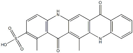 5,7,12,14-Tetrahydro-1,13-dimethyl-7,14-dioxoquino[2,3-b]acridine-2-sulfonic acid 结构式