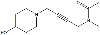 N-Methyl-N-[4-[4-hydroxy-1-piperidinyl]-2-butynyl]acetamide 结构式