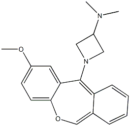 2-Methoxy-11-[3-(dimethylamino)-1-azetidinyl]dibenz[b,e]oxepin 结构式
