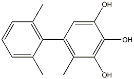 5-(2,6-Dimethylphenyl)-4-methylbenzene-1,2,3-triol 结构式