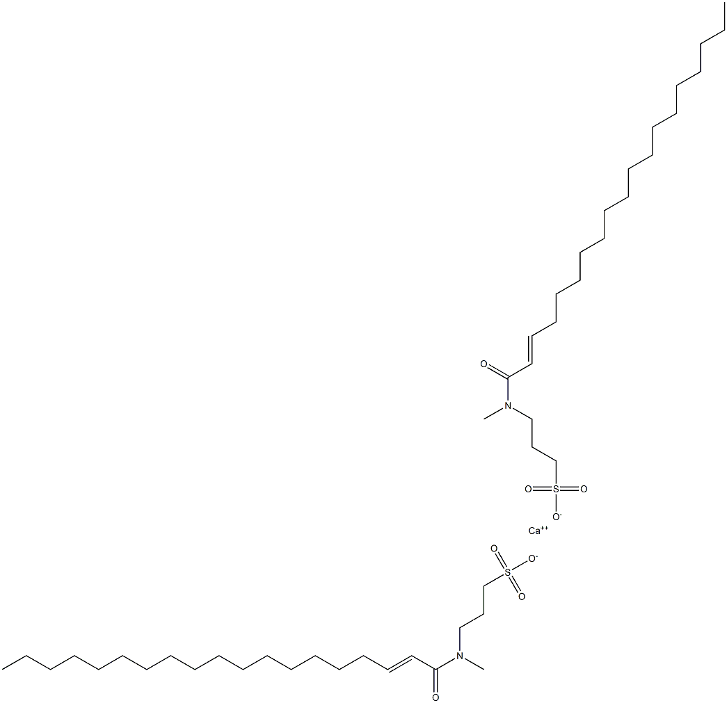 Bis[3-[N-(2-nonadecenoyl)-N-methylamino]-1-propanesulfonic acid]calcium salt 结构式