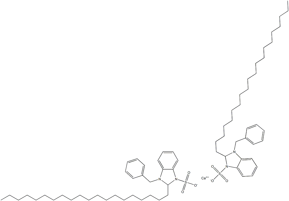 Bis(1-benzyl-2,3-dihydro-2-icosyl-1H-benzimidazole-3-sulfonic acid)calcium salt 结构式