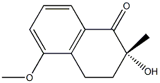 [R,(+)]-2-Hydroxy-2-methyl-5-methoxy-3,4-dihydronaphthalene-1(2H)-one 结构式