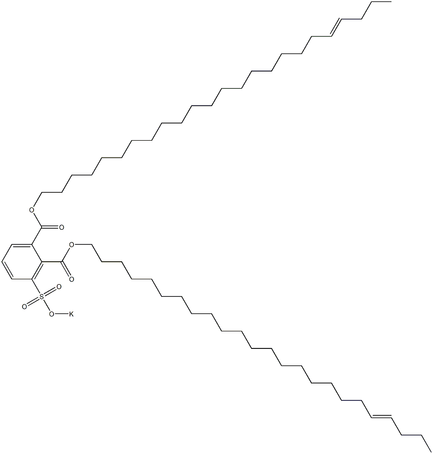 3-(Potassiosulfo)phthalic acid di(20-tetracosenyl) ester 结构式