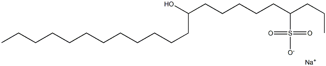 10-Hydroxydocosane-4-sulfonic acid sodium salt 结构式