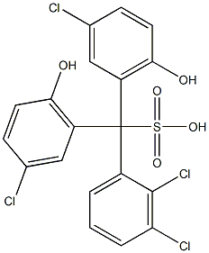 (2,3-Dichlorophenyl)bis(3-chloro-6-hydroxyphenyl)methanesulfonic acid 结构式