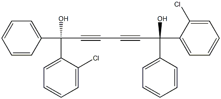 (1R,6S)-1,6-Bis(2-chlorophenyl)-1,6-diphenyl-2,4-hexadiyne-1,6-diol 结构式