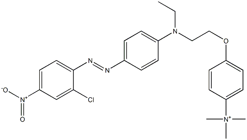 4-[2-[[4-[(2-Chloro-4-nitrophenyl)azo]phenyl](ethyl)amino]ethoxy]-N,N,N-trimethylbenzenaminium 结构式