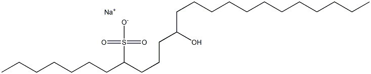 12-Hydroxytetracosane-8-sulfonic acid sodium salt 结构式