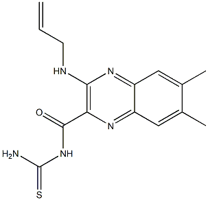 6,7-Dimethyl-3-(allylamino)-N-thiocarbamoylquinoxaline-2-carboxamide 结构式