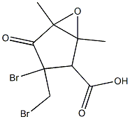 3-Bromo-3-bromomethyl-1,5-dimethyl-4-oxo-6-oxabicyclo[3.1.0]hexane-2-carboxylic acid 结构式