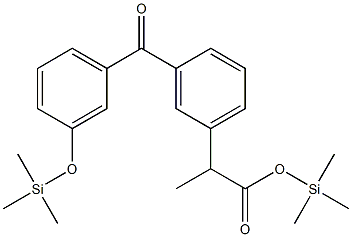 2-[3-(3-Trimethylsilyloxybenzoyl)phenyl]propionic acid trimethylsilyl ester 结构式