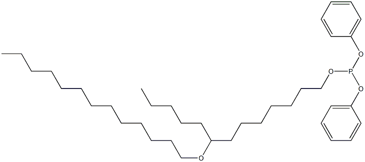 Phosphorous acid 8-(tridecyloxy)tridecyldiphenyl ester 结构式