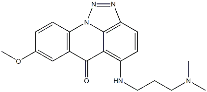 5-[3-Dimethylaminopropylamino]-8-methoxy-6H-[1,2,3]triazolo[4,5,1-de]acridin-6-one 结构式