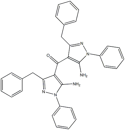 Phenyl(5-amino-1-phenyl-3-methyl-1H-pyrazol-4-yl) ketone 结构式