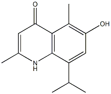 8-Isopropyl-6-hydroxy-2,5-dimethylquinolin-4(1H)-one 结构式