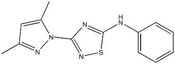 3-(3,5-Dimethyl-1H-pyrazol-1-yl)-5-phenylamino-1,2,4-thiadiazole 结构式