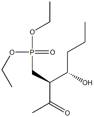 [(2S,3S)-2-Acetyl-3-hydroxyhexyl]phosphonic acid diethyl ester 结构式