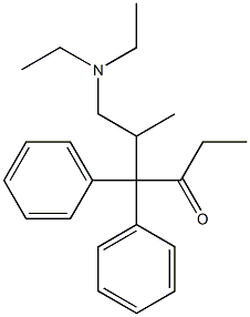 6-(Diethylamino)-4,4-diphenyl-5-methyl-3-hexanone 结构式