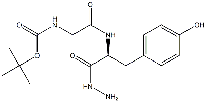 N-(N-tert-Butoxycarbonylglycyl)-L-tyrosine hydrazide 结构式