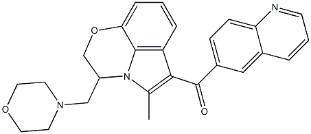 2,3-Dihydro-5-methyl-6-(6-quinolinylcarbonyl)-3-morpholinomethylpyrrolo[1,2,3-de]-1,4-benzoxazine 结构式