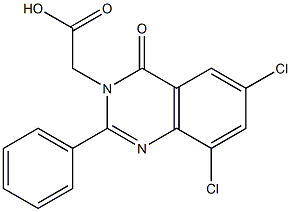 6,8-Dichloro-4-oxo-2-phenylquinazoline-3(4H)-acetic acid 结构式