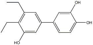 4',5'-Diethyl-1,1'-biphenyl-3,3',4-triol 结构式