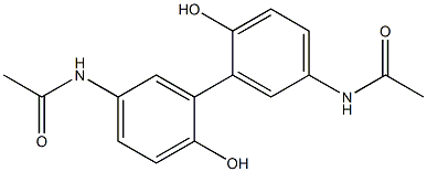 2,2'-Dihydroxy-5,5'-di(acetylamino)biphenyl 结构式