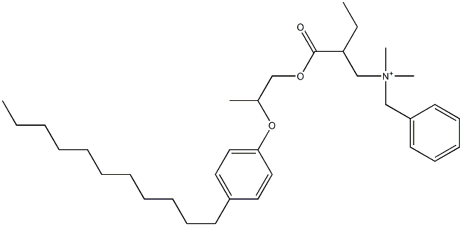 N,N-Dimethyl-N-benzyl-N-[2-[[2-(4-undecylphenyloxy)propyl]oxycarbonyl]butyl]aminium 结构式