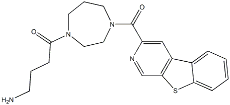 3-[4-(4-Aminobutyryl)-1,4-diazacycloheptan-1-ylcarbonyl][1]benzothieno[2,3-c]pyridine 结构式