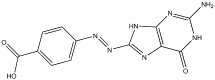 4-[[(2-Amino-6,9-dihydro-6-oxo-1H-purin)-8-yl]azo]benzoic acid 结构式