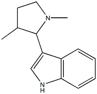 3-(1,3-Dimethyl-2-pyrrolidinyl)-1H-indole 结构式