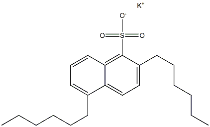 2,5-Dihexyl-1-naphthalenesulfonic acid potassium salt 结构式