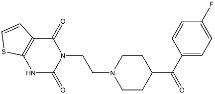 3-[2-[4-(4-Fluorobenzoyl)piperidino]ethyl]thieno[2,3-d]pyrimidine-2,4(1H,3H)-dione 结构式