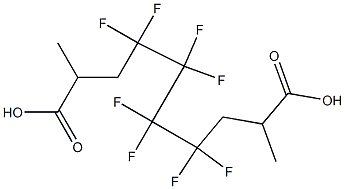 2,9-Dimethyl-4,4,5,5,6,6,7,7-octafluorodecanedioic acid 结构式