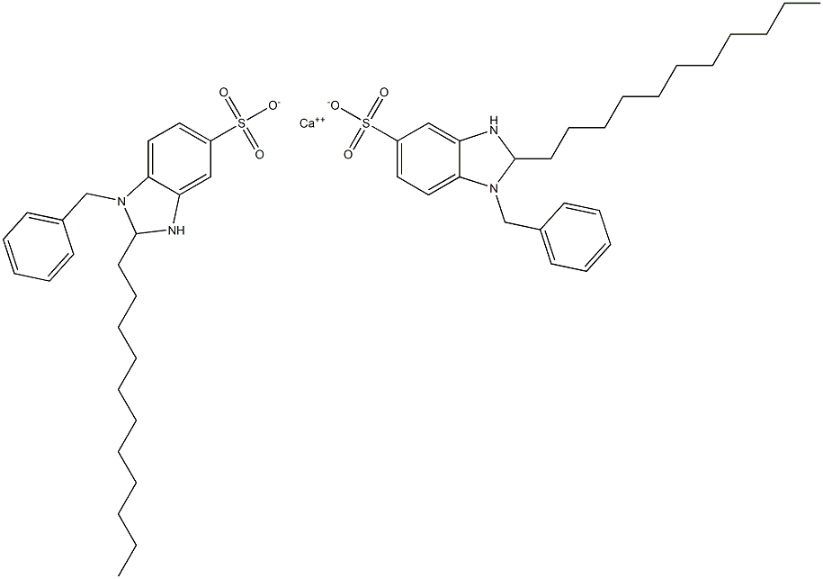 Bis(1-benzyl-2,3-dihydro-2-undecyl-1H-benzimidazole-5-sulfonic acid)calcium salt 结构式