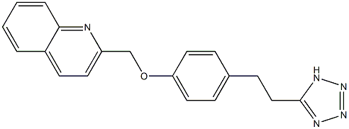 2-[4-[2-(1H-Tetrazol-5-yl)ethyl]phenoxymethyl]quinoline 结构式