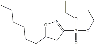 [(5-Hexyl-4,5-dihydroisoxazol)-3-yl]phosphonic acid diethyl ester 结构式