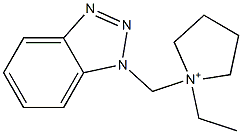 1-Ethyl-1-(1H-benzotriazol-1-ylmethyl)pyrrolidinium 结构式