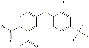 1-Acetyl-2-nitro-5-[2-chloro-4-(trifluoromethyl)phenoxy]benzene 结构式