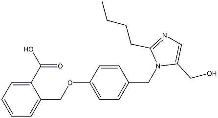 2-[4-(2-Butyl-5-hydroxymethyl-1H-imidazol-1-ylmethyl)phenoxymethyl]benzoic acid 结构式