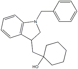 1-(1-Benzylindolin-3-ylmethyl)cyclohexan-1-ol 结构式