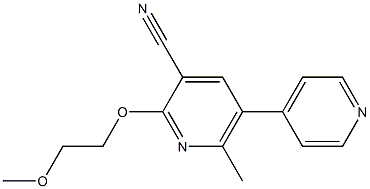 2-(2-Methoxyethoxy)-5-(4-pyridinyl)-6-methylpyridine-3-carbonitrile 结构式