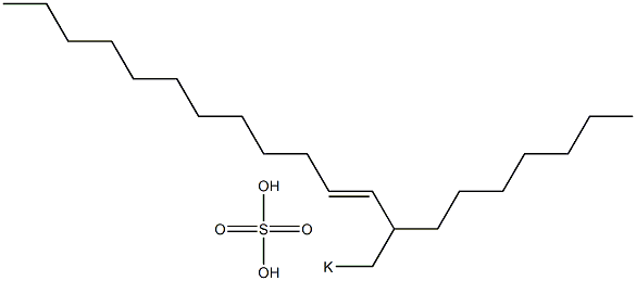 Sulfuric acid 2-heptyl-3-tetradecenyl=potassium ester salt 结构式