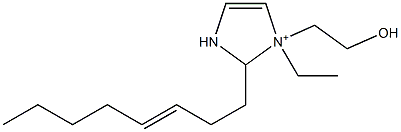 1-Ethyl-1-(2-hydroxyethyl)-2-(3-octenyl)-4-imidazoline-1-ium 结构式