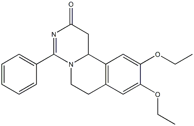 9,10-Diethoxy-4-phenyl-1,6,7,11b-tetrahydro-2H-pyrimido[6,1-a]isoquinolin-2-one 结构式