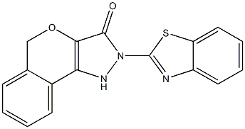 1,5-Dihydro-2-(benzothiazol-2-yl)[2]benzopyrano[4,3-c]pyrazol-3(2H)-one 结构式