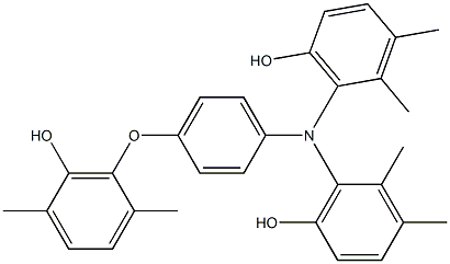 N,N-Bis(6-hydroxy-2,3-dimethylphenyl)-4-(6-hydroxy-2,5-dimethylphenoxy)benzenamine 结构式