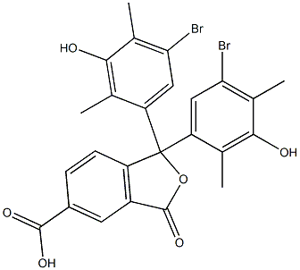 1,1-Bis(5-bromo-3-hydroxy-2,4-dimethylphenyl)-1,3-dihydro-3-oxoisobenzofuran-5-carboxylic acid 结构式