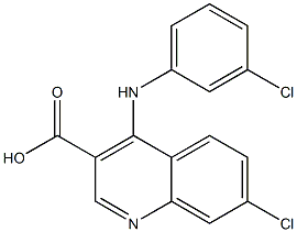 4-[[3-Chlorophenyl]amino]-7-chloroquinoline-3-carboxylic acid 结构式